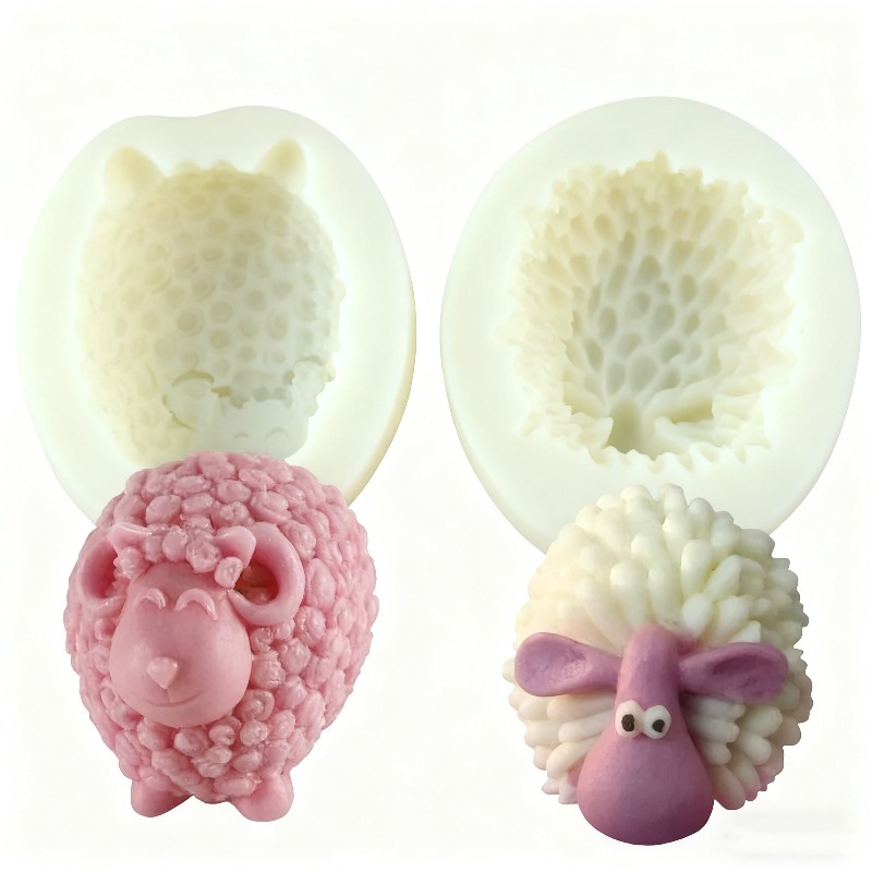 Soap Making Lye - 3D Sheep Candle Silicone Mold DIY