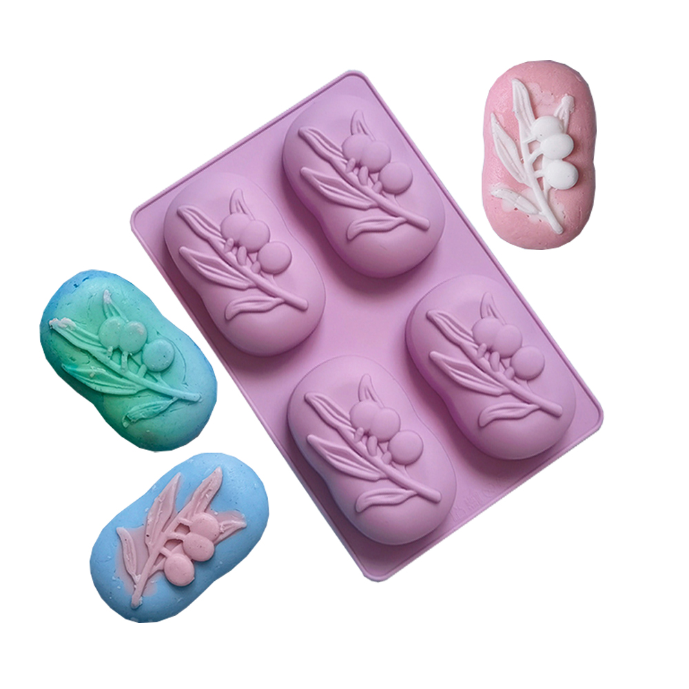 4 Cavities Oval Olive Tree Sil - Soap Making Kit For Beginners recension och pris