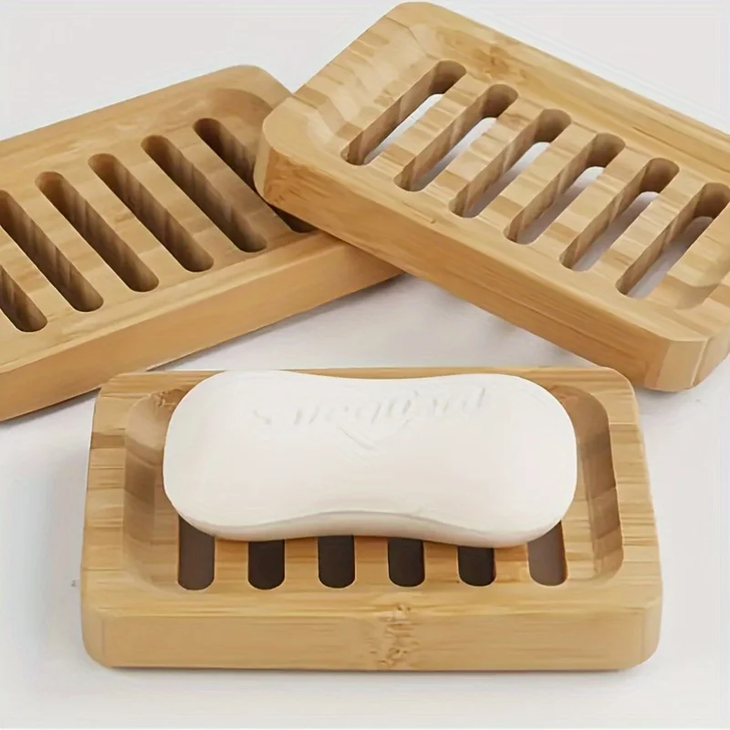 Bamboo Case Tray Wooden Preven - Soap Dish Draining recension och pris