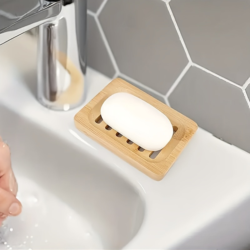 Bamboo Case Tray Wooden Preven - Soap Dish Draining recension och pris