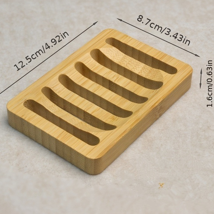 Bamboo Case Tray Wooden Preven - Soap Dish Draining recension och pris