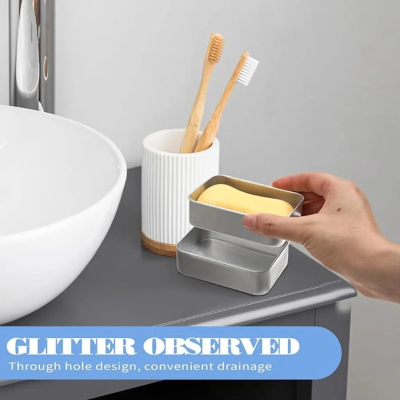 1PC Portable Double-layer Alum - Soap Dish Draining recension och pris