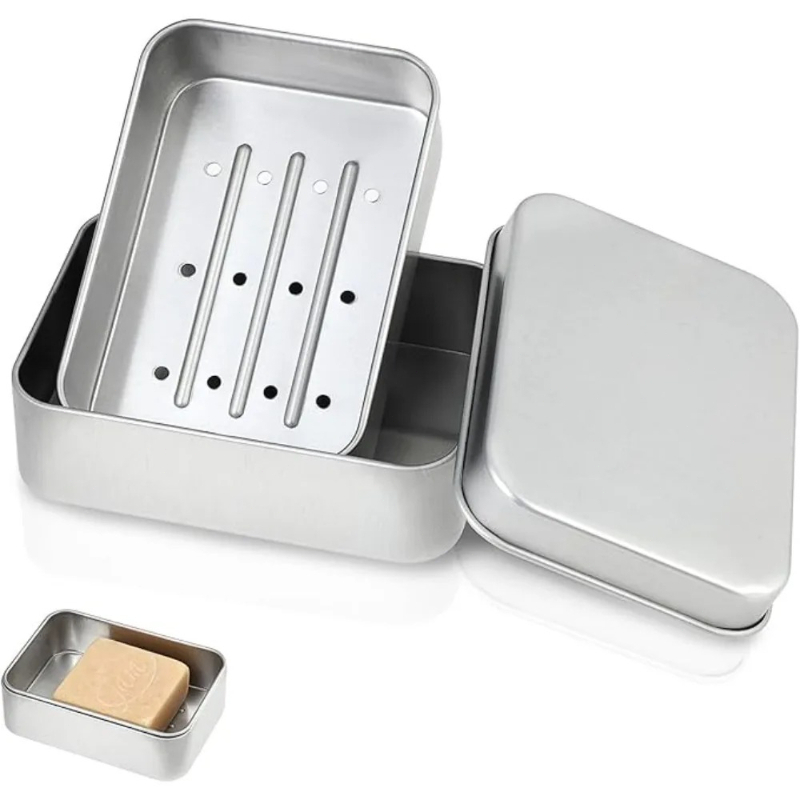 1PC Portable Double-layer Alum - Soap Dish Draining recension och pris