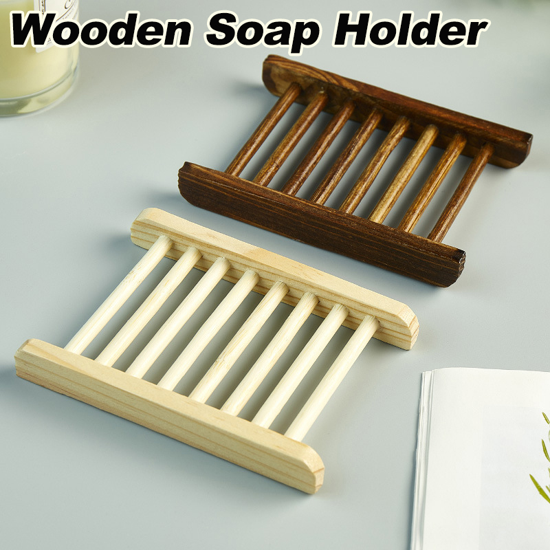 Wooden Soap Dishes Tray Bathro - Soap Dish Draining recension och pris