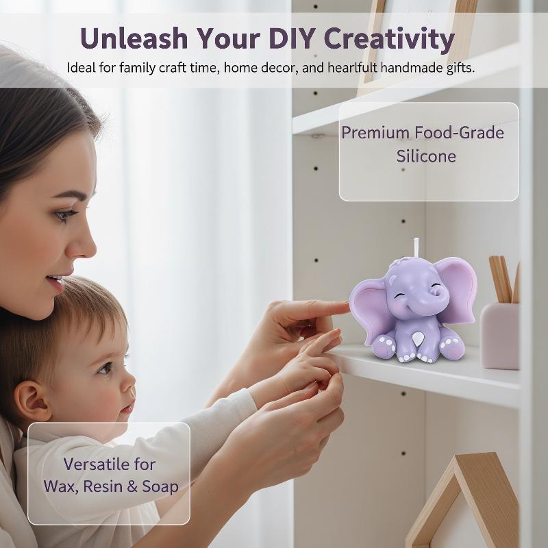 Cute 3D Elephant Silicone Cand - Soap Making Lye recension och pris