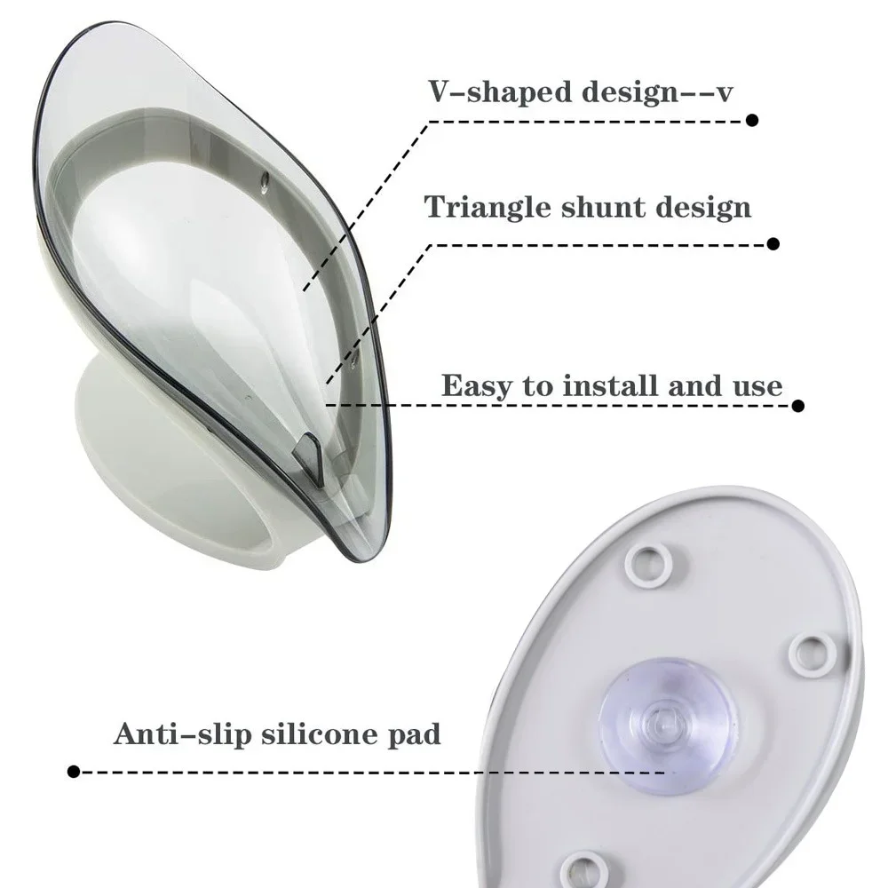 Leaf Soap Dish With Powerful S - Soap Dish Draining recension och pris