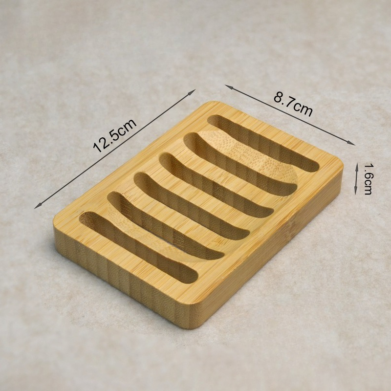Bamboo Case Tray Wooden Preven - Soap Dish Draining recension och pris