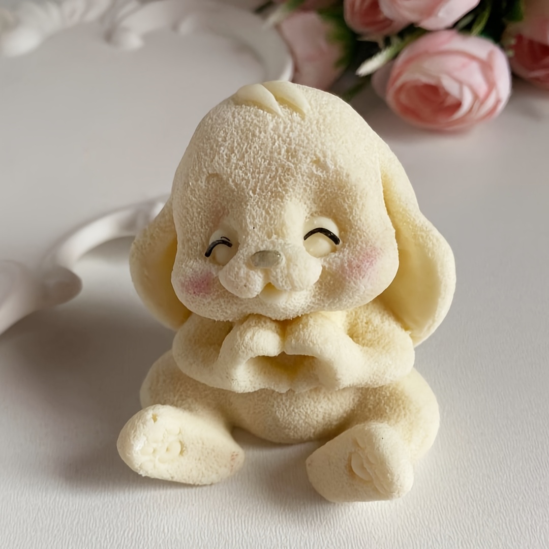 1pc Adorable Rabbit Resin Sili - Soap Making Lye recension och pris