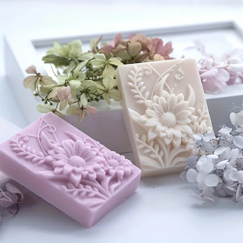3D Flower Square Soap Silicone - Soap Making Lye recension och pris