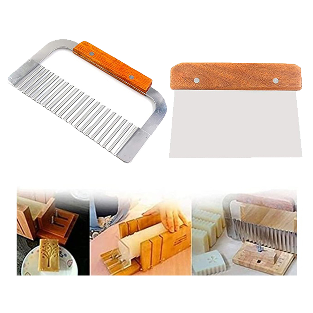 2 Pack Stainless Steel Wavy &  - Soap Making Kit For Beginners recension och pris