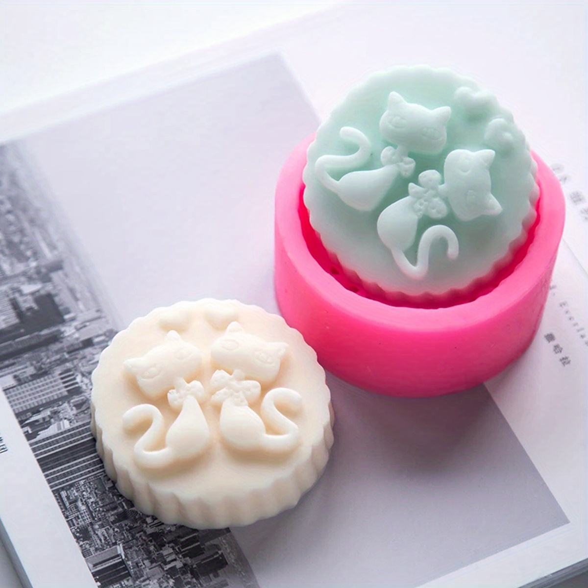 1-Piece Silicone Cat Soap Mold - Soap Making Lye recension och pris