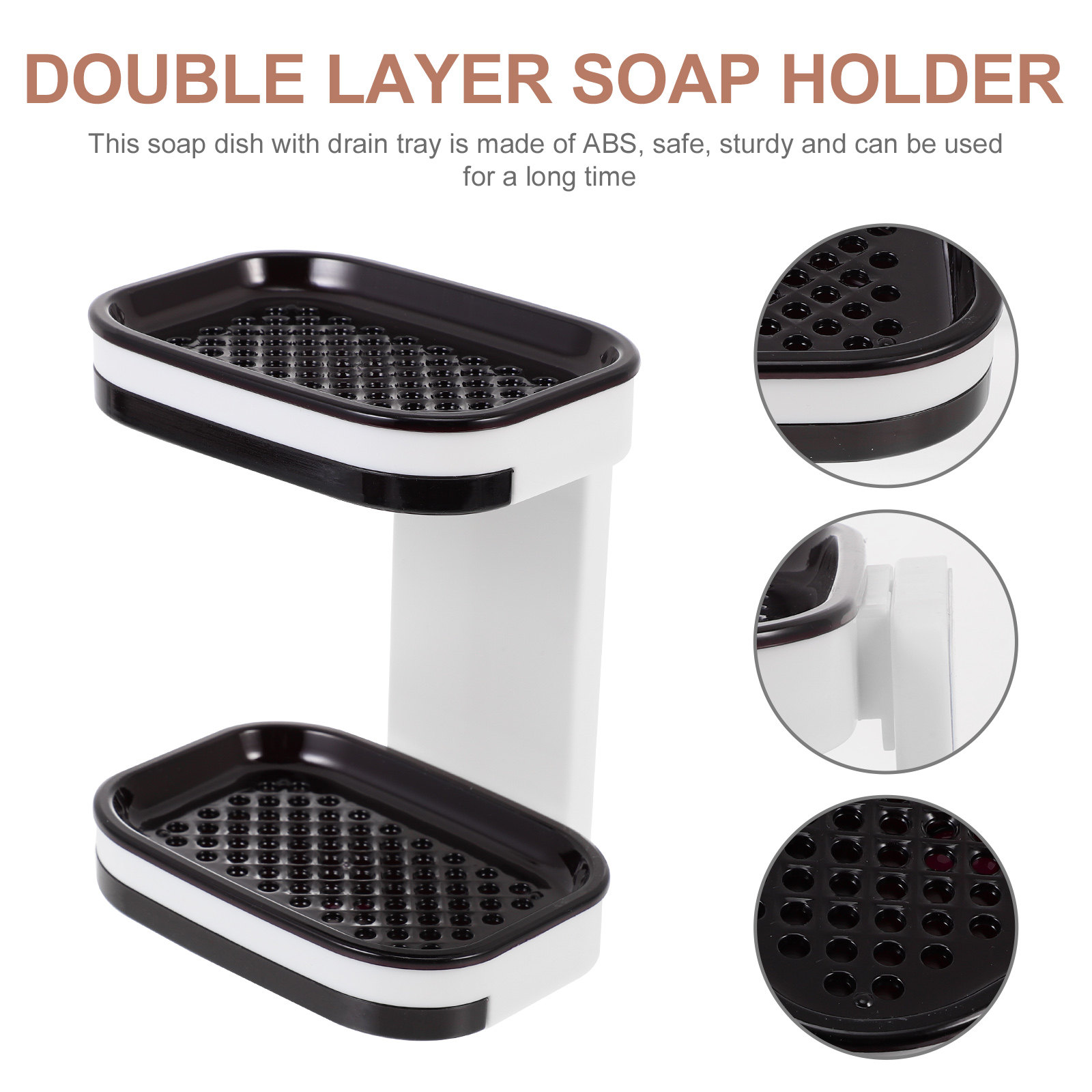 2-Tier Wall Mounted Soap Holde - Soap Dish Draining recension och pris