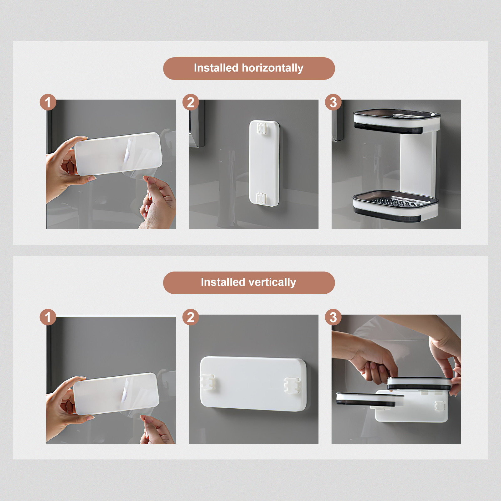 2-Tier Wall Mounted Soap Holde - Soap Dish Draining recension och pris