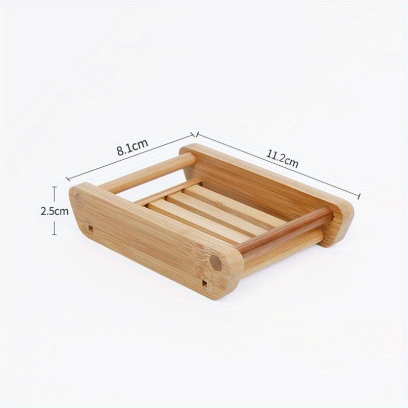 1Pc Bamboo Soap Box Oval Soap  - Soap Dish Draining recension och pris