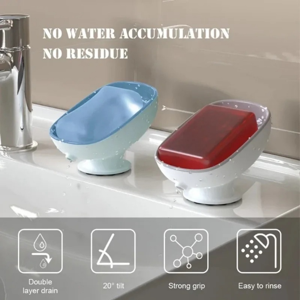 1pc Super Suction Cup Bathroom - Soap Dish Draining recension och pris