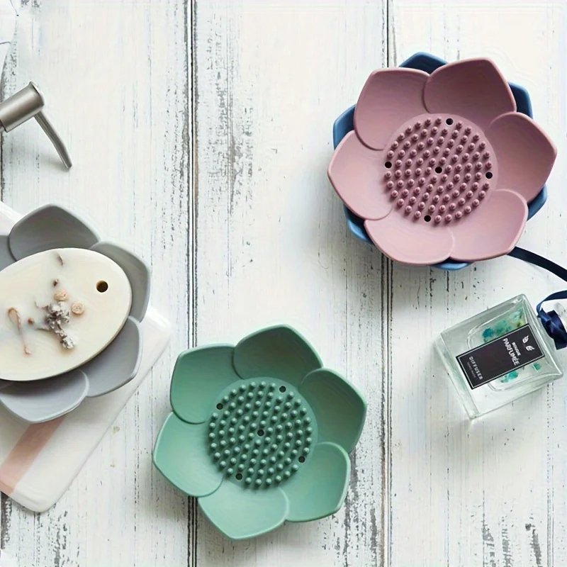 1pcs Bathroom Soap Box Lotus D - Soap Dish Draining recension och pris