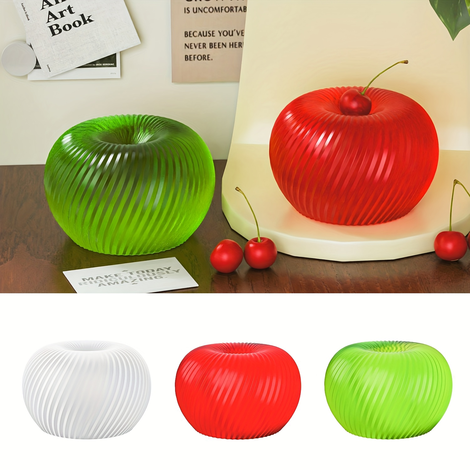 A trendy red apple silicone mo - Soap Making Lye recension och pris