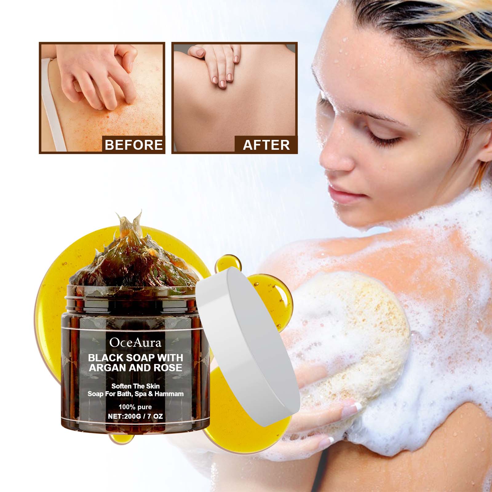 OCEAURA Black Soap With Argan  - Soap Making Essential Oils recension och pris